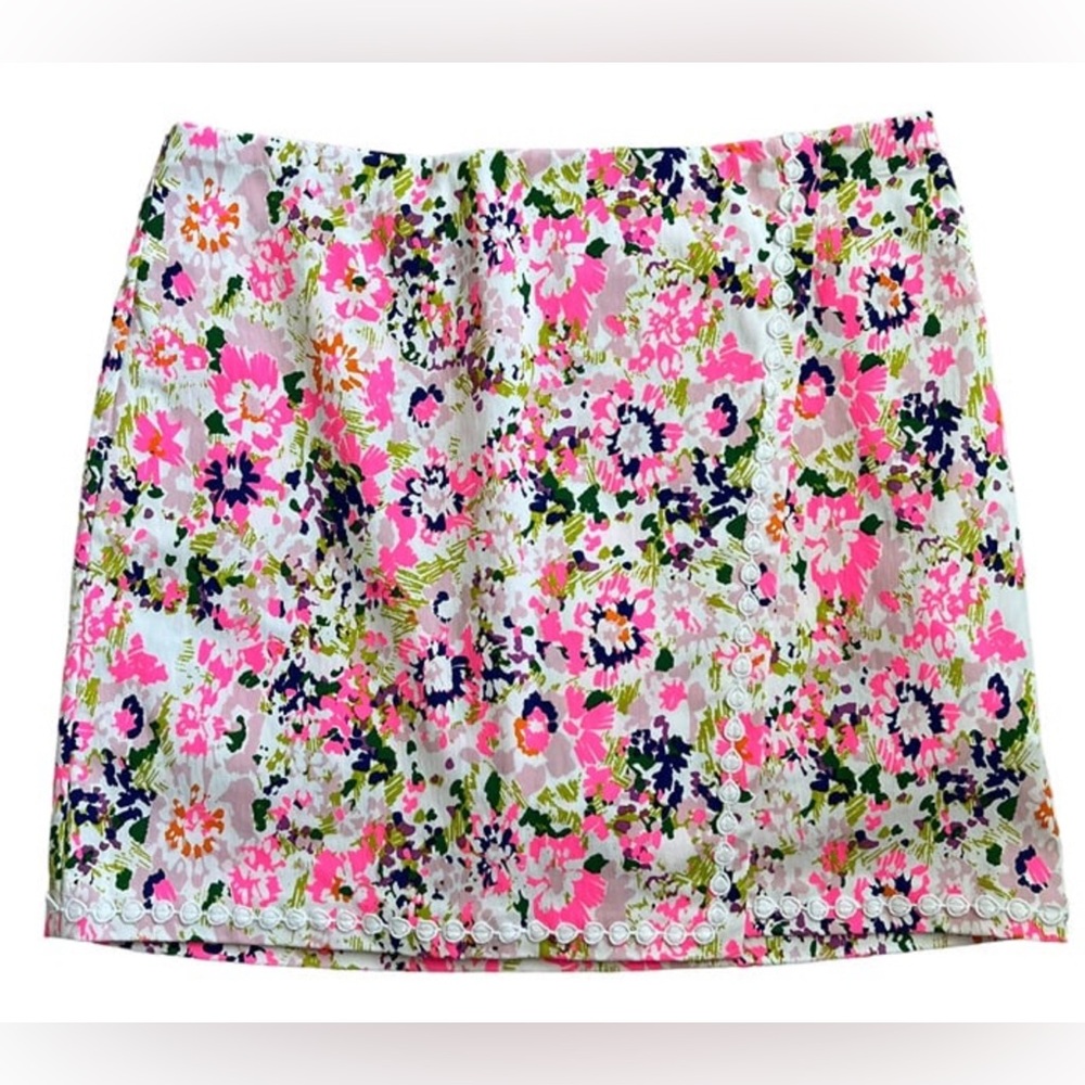 Crown & Ivy | Neon Colorful Floral Skirt Skort | Size 6